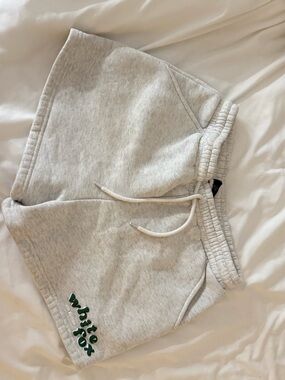 White Fox Boutique Heather Gray High Waist Drawstring Shorts